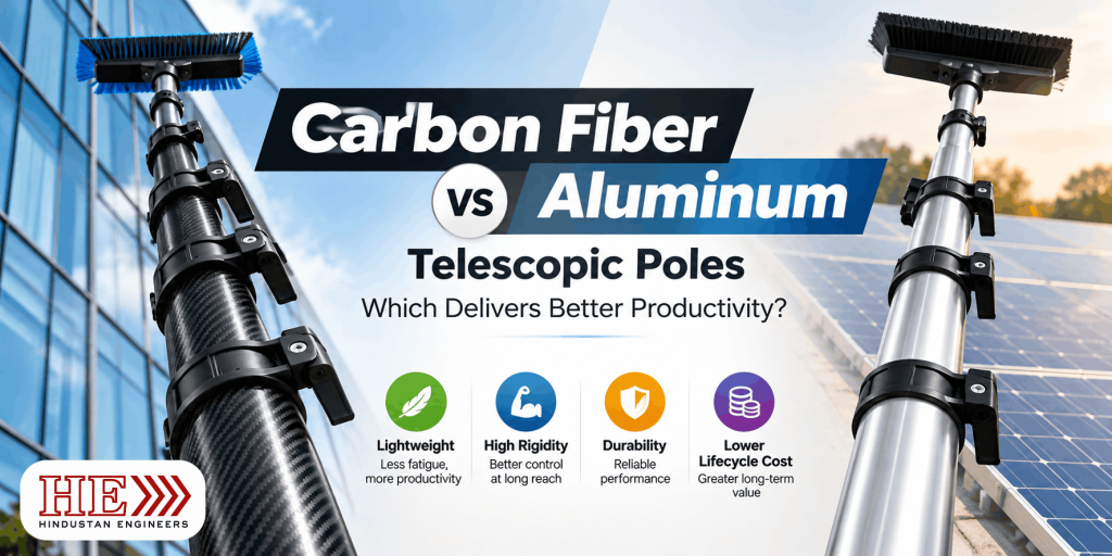 Carbon Fiber vs Aluminum Telescopic Poles - Hindustan Engineers